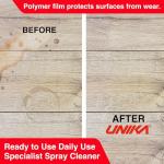 Unika EasyShine Wood & Laminate Floor Cleaner 500ml – Ready to Use Spray Cleaner for Varnished Wood & Laminate Floors, No Polish Build Up, Dries to a Sparkling Shine
