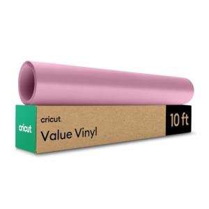 Cricut Value Vinyl | 30.5 cm x 3 m (12" x 10 ft) | Self Adhesive Permanent Vinyl for All Cricut Cutting Machines | Pink