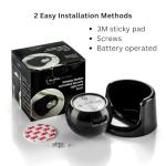 Auraglow Battery Operated Motion Sensor Light – Indoor & Outdoor PIR Security LED Wall Light – Wireless for Shed, Garage, Porch & Loft (IP44) – Black