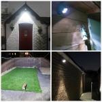 NICREW Battery Powered Outdoor LED Security Light, Pack of 2, PIR Motion Sensor Spotlight, Weatherproof Outdoor Wall Light for Garden Walkways