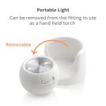 Auraglow Battery Operated Motion Sensor Light – Indoor & Outdoor PIR Security LED Wall Light – Wireless for Shed, Garage, Porch & Loft (IP44) – Black