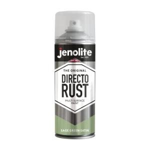 JENOLITE Directorust Spray Paint Satin Finish | SAGE GREEN | 400ml | Direct To Rust Spray Paint For Metal | All-In-One Multi Surface Paint for Metal, Wood, Plastic, Ceramic | RAL 130 70 20