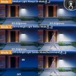 vighep Solar Security Lights Outdoor Motion Sensor, 318LED Super Bright Led Solar Powered Light with 3 Lighting Modes, IP65 Waterproof Wireless Pir Wall Lights for Outside Garden Fence Yard Path