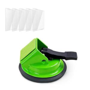 NAACOO Heavy Duty Floor Gap Fixer Tool, 45°Striking Surface Floor Gap Repair Tool, Made of Iron & Enhanced Suction Cup. with 5pcs Sticky Pads for Fixer Laminate/Vinyl Flooring Tools.