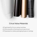 Cricut Value Vinyl | 25 Sheets | 30.5 cm x 30.5 cm (12" x 12") | Self Adhesive Permanent Vinyl for All Cricut Cutting Machines | Variety Pack