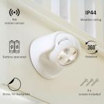 Auraglow Battery Operated Motion Sensor Light – Indoor & Outdoor PIR Security LED Wall Light – Wireless for Shed, Garage, Porch & Loft (IP44) – Black