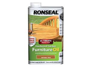 Ronseal UHWGFOT1L 1 Litre Ultimate Protection Hardwood Garden Furniture Oil - Teak