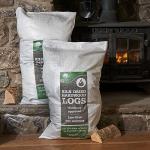 Kiln Dried Hardwood Logs - 2x Jumbo 60 Litre Sack (approx 36kg) Perfect for Log Burners, Wood Stoves Open fires, Fire Pits and Pizza Ovens - Woodsure Approved (2 x 60L Sacks)