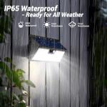 vighep Solar Security Lights Outdoor Motion Sensor, 318LED Super Bright Led Solar Powered Light with 3 Lighting Modes, IP65 Waterproof Wireless Pir Wall Lights for Outside Garden Fence Yard Path