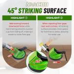 NAACOO Heavy Duty Floor Gap Fixer Tool, 45°Striking Surface Floor Gap Repair Tool, Made of Iron & Enhanced Suction Cup. with 5pcs Sticky Pads for Fixer Laminate/Vinyl Flooring Tools.