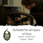 81L Kiln Dried Hardwood Fire Logs (3 x 27L bags) For Wood Burning Stoves, Log Burners, Open Fireplaces, Pizza Ovens, Fire pits, BBQs, Camping Fires, Logs For Wood Burners, Dry Defra Approved Firewood