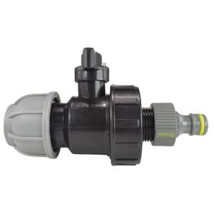 Mdpe Water Supply Pipe Outlet Valve to Garden Hose Fitting,Kits for 20mm,25mm and 32mm Pipe,Ideal for a Quick and Easy Water Supply Outlet (20mm)