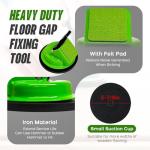 NAACOO Heavy Duty Floor Gap Fixer Tool, 45°Striking Surface Floor Gap Repair Tool, Made of Iron & Enhanced Suction Cup. with 5pcs Sticky Pads for Fixer Laminate/Vinyl Flooring Tools.