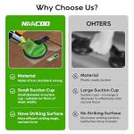 NAACOO Heavy Duty Floor Gap Fixer Tool, 45°Striking Surface Floor Gap Repair Tool, Made of Iron & Enhanced Suction Cup. with 5pcs Sticky Pads for Fixer Laminate/Vinyl Flooring Tools.