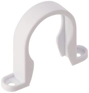 Merriway BH02880 (4 Pcs) Waste Compression and Push-Fit Fittings Pipe Clips, White 40mm - Pack of 4 Pieces