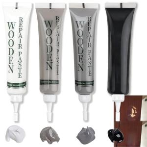 Laminate Worktop Furniture Repair Kit, Oak Wood Repair Kit with White Wood Filler, Black Dark Light Grey Touch Up Filler for Scratches Cracks Holes Stains – Easy to Use