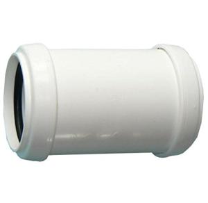 FLOPLAST 32mm White Pushfit Waste Pipe Coupling - Bag of 2