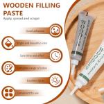 Laminate Worktop Furniture Repair Kit, Oak Wood Repair Kit with White Wood Filler, Black Dark Light Grey Touch Up Filler for Scratches Cracks Holes Stains – Easy to Use