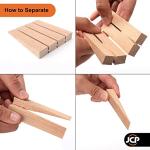 JCP Hardwood Wooden Wedges Wood Shims, Fence Panel Wedges, 12 x Blocks of 4 (48 Wood Wedges in Total) L 92mm x W 16mm x H 15mm > 1mm