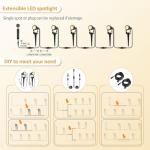 ECOWHO Garden Spotlights Mains, 21m Extendable Outdoor Spike Lights 12V LED Pathway Lighting IP65 Waterproof Electric Garden Uplighter for Path Yard Patio (18W 6-Packs Warm White), Wall/Spike Mounted