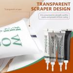 Laminate Worktop Furniture Repair Kit, Oak Wood Repair Kit with White Wood Filler, Black Dark Light Grey Touch Up Filler for Scratches Cracks Holes Stains – Easy to Use