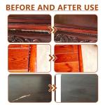 Laminate Worktop Furniture Repair Kit, Oak Wood Repair Kit with White Wood Filler, Black Dark Light Grey Touch Up Filler for Scratches Cracks Holes Stains – Easy to Use