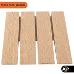 JCP Hardwood Wooden Wedges Wood Shims, Fence Panel Wedges, 12 x Blocks of 4 (48 Wood Wedges in Total) L 92mm x W 16mm x H 15mm > 1mm