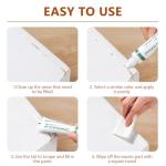 Laminate Worktop Furniture Repair Kit, Oak Wood Repair Kit with White Wood Filler, Black Dark Light Grey Touch Up Filler for Scratches Cracks Holes Stains – Easy to Use