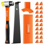 Saker Laminate Flooring Tools, 63-Piece Wood Flooring Installation Kit with 60 Flooring Spacers,Tapping Block, Pull Bar, Rubber Mallet