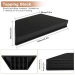 53Pcs Laminate Floor Kit with 50pcs Laminate Floor Spacers, Double Sided Rubber Mallet, Pull Bar, Tapping Block for Woodworking Laminate Flooring Installation