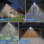 Jsdoin 50W Security Lights Outdoor Motion Sensor 4500 Lumen PIR Security Light 6500K LED Floodlights IP66 Waterproof Outside Daylight Wall Light with 2M Cable for Garage Garden Hallway Backyard