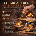 15kg Premium Pizza Wood Pellets – Hardwood Cooking Pellets for Pizza Ovens, BBQs, Smokers & Fire Grills | 100% Natural, Chemical Free | High Heat Output, Clean Burning, Easy to Ignite