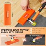 Saker Laminate Flooring Tools, 63-Piece Wood Flooring Installation Kit with 60 Flooring Spacers,Tapping Block, Pull Bar, Rubber Mallet