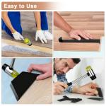 53Pcs Laminate Floor Kit with 50pcs Laminate Floor Spacers, Double Sided Rubber Mallet, Pull Bar, Tapping Block for Woodworking Laminate Flooring Installation
