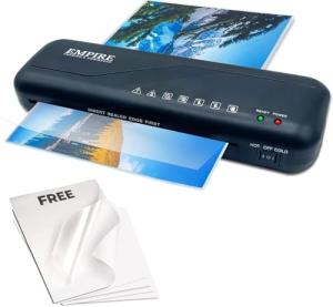 Empire Laminator, Laminating Machine with 5 Pouches, Hot and Cold Machine, A4 Thermal Laminator for Home, School and Office Use