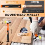 Saker Laminate Flooring Tools, 63-Piece Wood Flooring Installation Kit with 60 Flooring Spacers,Tapping Block, Pull Bar, Rubber Mallet