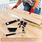 53Pcs Laminate Floor Kit with 50pcs Laminate Floor Spacers, Double Sided Rubber Mallet, Pull Bar, Tapping Block for Woodworking Laminate Flooring Installation