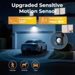 vighep 30W Security Lights Outdoor Motion Sensor, 3000LM LED Floodlight IP66 Waterproof, 6500K Cold White Outside Light Mains Powered for Garage, Garden, Backyard-2 Pack