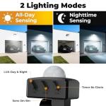 vighep 30W Security Lights Outdoor Motion Sensor, 3000LM LED Floodlight IP66 Waterproof, 6500K Cold White Outside Light Mains Powered for Garage, Garden, Backyard-2 Pack