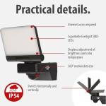 Brennenstuhl Connect WiFi LED Floodlight WF 2051 P (24W, 2800lm, IP54, Various Light Functions Adjustable via app, Outdoor Security Light for Wall mounting with Motion Detector)