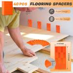 Saker Laminate Flooring Tools, 63-Piece Wood Flooring Installation Kit with 60 Flooring Spacers,Tapping Block, Pull Bar, Rubber Mallet