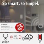 Brennenstuhl Connect WiFi LED Floodlight WF 2051 P (24W, 2800lm, IP54, Various Light Functions Adjustable via app, Outdoor Security Light for Wall mounting with Motion Detector)