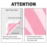 Permanent Vinyl for Cricut, 12" x4ft Pink Self Adhesive Vinyl Roll for Cricut and Silhouette Cameo, Pink Vinyl for Party Decoration, Window Stickers, Home Decor