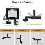 vighep 30W Security Lights Outdoor Motion Sensor, 3000LM LED Floodlight IP66 Waterproof, 6500K Cold White Outside Light Mains Powered for Garage, Garden, Backyard-2 Pack