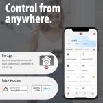 Brennenstuhl Connect WiFi LED Floodlight WF 2051 P (24W, 2800lm, IP54, Various Light Functions Adjustable via app, Outdoor Security Light for Wall mounting with Motion Detector)