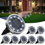 Suolita Solar Lights Outdoor Garden, 8 Pack Solar Ground Lights Pathway Waterproof IP65 Garden Light Landscape Lighting, In Ground Light Decorative for Sidewalk Driveway Walkway Lawn Deck Steps Stair