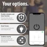 Brennenstuhl Connect WiFi LED Floodlight WF 2051 P (24W, 2800lm, IP54, Various Light Functions Adjustable via app, Outdoor Security Light for Wall mounting with Motion Detector)