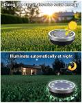 Suolita Solar Lights Outdoor Garden, 8 Pack Solar Ground Lights Pathway Waterproof IP65 Garden Light Landscape Lighting, In Ground Light Decorative for Sidewalk Driveway Walkway Lawn Deck Steps Stair