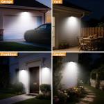 vighep 30W Security Lights Outdoor Motion Sensor, 3000LM LED Floodlight IP66 Waterproof, 6500K Cold White Outside Light Mains Powered for Garage, Garden, Backyard-2 Pack
