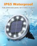 Suolita Solar Lights Outdoor Garden, 8 Pack Solar Ground Lights Pathway Waterproof IP65 Garden Light Landscape Lighting, In Ground Light Decorative for Sidewalk Driveway Walkway Lawn Deck Steps Stair